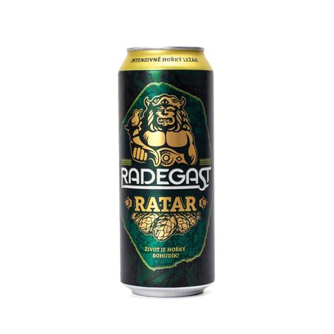 Fľaša piva Radegast Ratar s detailným popisom horkosti