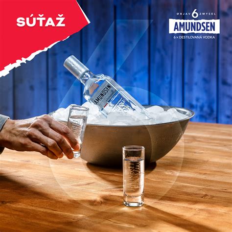 Darčekový set s fľašou vodky Amundsen a pohármi