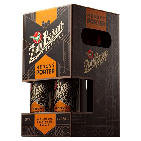 Fľaša piva Zlatý Bažant Medový Porter