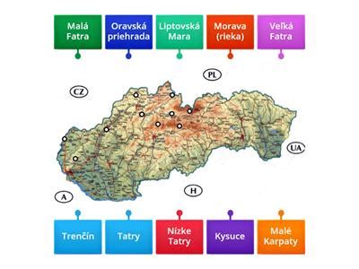 Mapa Tatier s vyznačenými lyžiarskymi strediskami