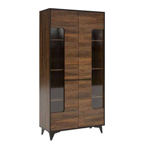 Drevená barová vitrína s LED osvetlením