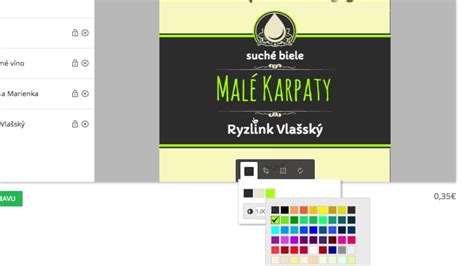 Online editor na tvorbu vlastných etikiet