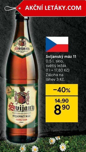 Leták s pivom Svijany v Lidli