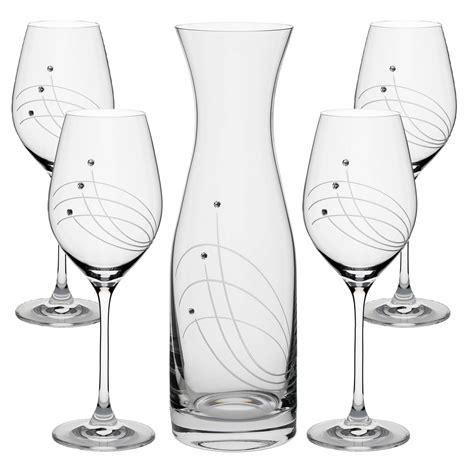 Luxusné poháre na víno zdobené kryštálmi