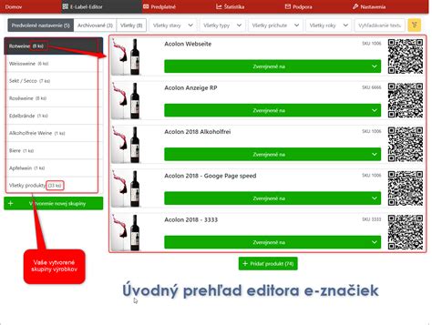 Fľaša vína s QR kódom na etikete