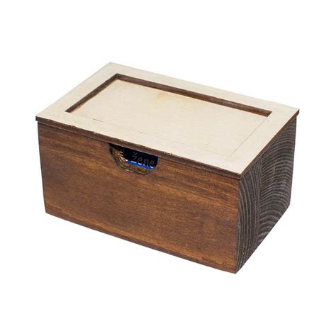 Ukážka drevenej krabičky s laserovo vygravírovaným logom