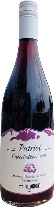 Štítok fľaše vína Miluron Patriot