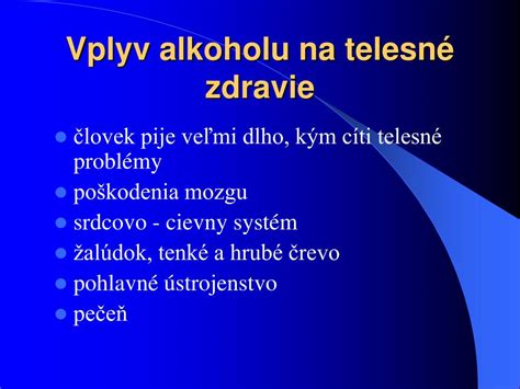 Diagram zobrazujúci vplyv alkoholu na elektrické vedenie srdca