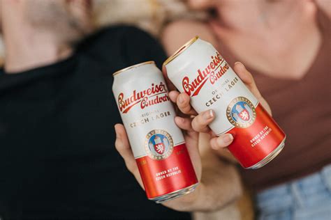 Plechovky piva v regáli obchodu