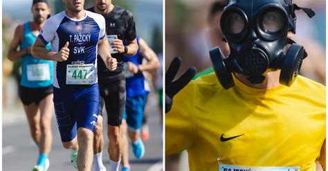 Ilustrácia hasiča v plynovej maske