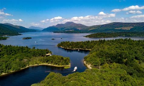 mapa Škótska s vyznačeným regiónom Loch Lomond
