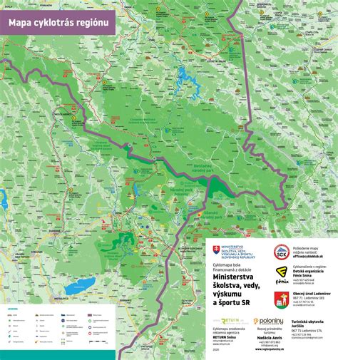 mapa cyklotrás v oblasti Tokaja