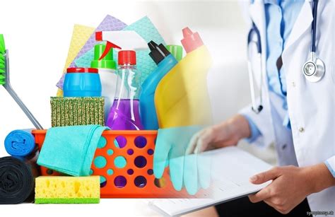 Obrázok rôznych chemických nádob s čistiacimi prostriedkami