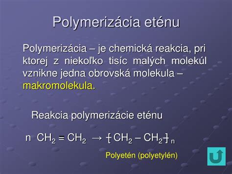Štruktúra polyetylénu vznikajúceho polymerizáciou eténu