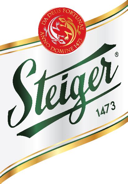 Súčasné logo pivovaru Steiger s jašteričkami