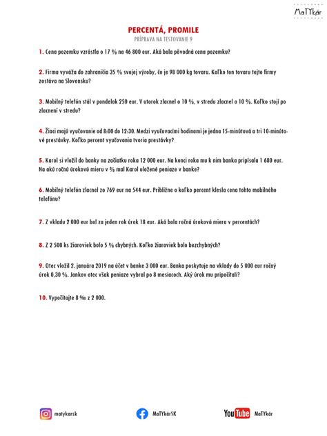 Tabuľka porovnávajúca percentá a promile