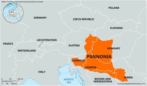 Mapa rímskej provincie Panónia