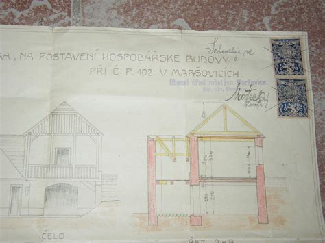 Historický nákres cechovej budovy vinohradníkov