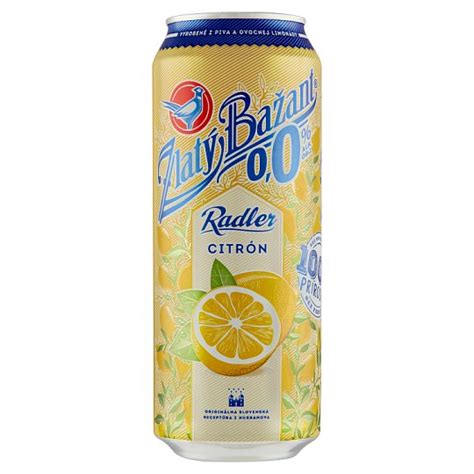 Plechovka Zlatý Bažant Radler 0,0% Tmavý Citrón