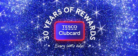 Ilustrácia vernostnej karty Tesco Clubcard s narodeninovými prvkami