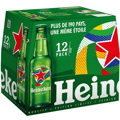 Ikonická zelená fľaša piva Heineken s červenou hviezdou