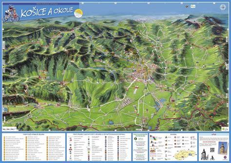 Mapa regiónu Košice s vyznačenými historickými liehovarmi