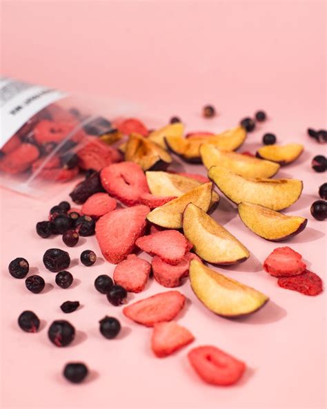 Rôzne druhy lyofilizovaného ovocia