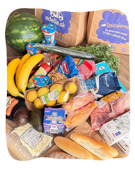Ilustrácia surovín z lokálnych zdrojov ako zelenina, mäso a pečivo