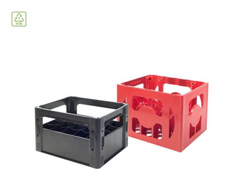 Stohovateľné plastové prepravky na pivo