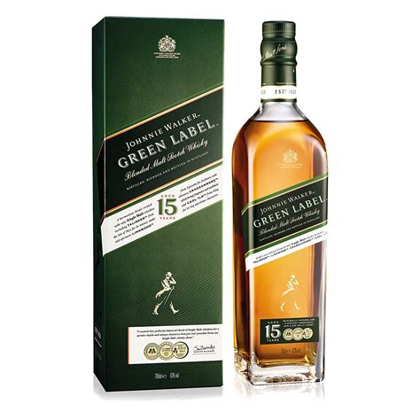 Fľaša Johnnie Walker Green Label s mapou Škótska