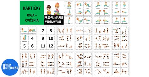 Ilustrácia rôznych cvičení na zlepšenie rovnováhy