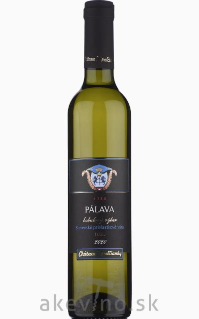 Fľaša vína Château Topoľčianky Pálava s etiketou