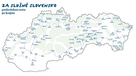 Mapa Slovenska s vyznačením Starej Ľubovne a Hniezdneho