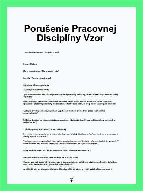 Diagram znázorňujúci proces riešenia porušenia pracovnej disciplíny