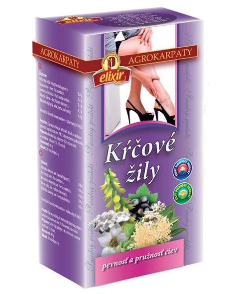 Zloženie prírodných prostriedkov na kŕčové žily