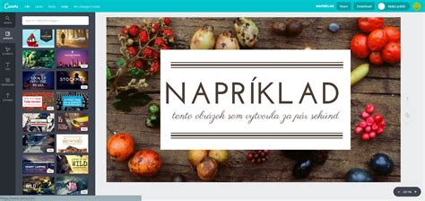 Rozhranie online nástroja na tvorbu etikiet