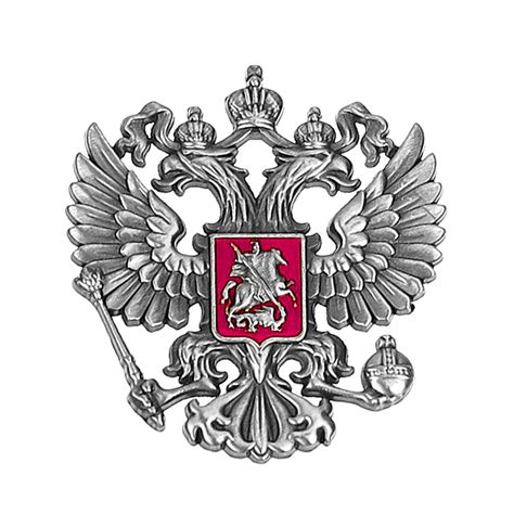 Ruský štátny znak s fľašou vodky