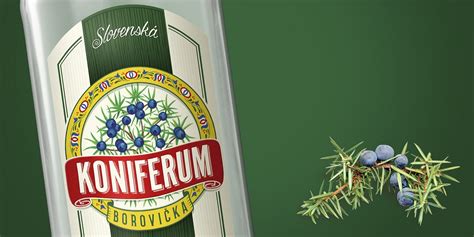 Ilustračná fotografia fľaše borovičky Koniferum