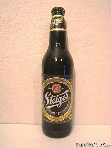 Fľaša piva Steiger tmavý ležiak