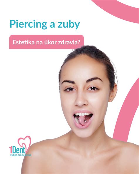 Ilustrácia poškodenia zubov a ďasien spôsobené piercingom