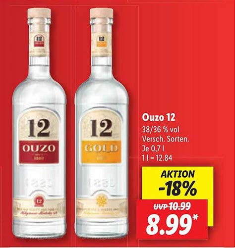 Fľaša Ouzo 12 s typickým mliečnym zákalom