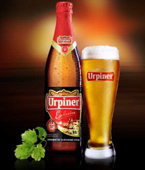 Široká škála fliaš a pohárov s pivom Urpiner