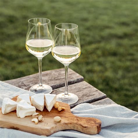 Detailní záběr na sklenici bílého vína s bublinkami