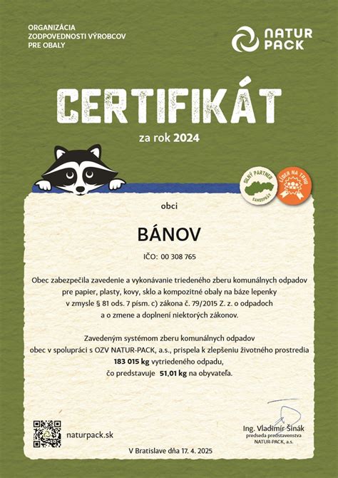 Certifikát Slovenského národného zberu vína
