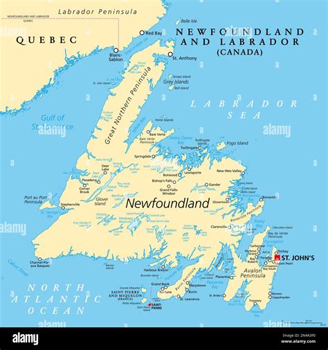 Mapa Newfoundlandu, zdroj čistej vody pre Crystal Head