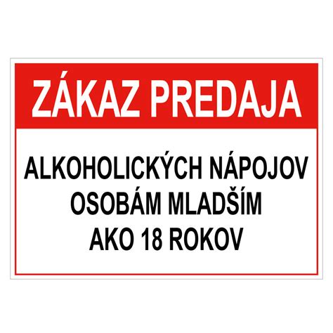 Zákaz predaja alkoholu osobám mladším ako 18 rokov