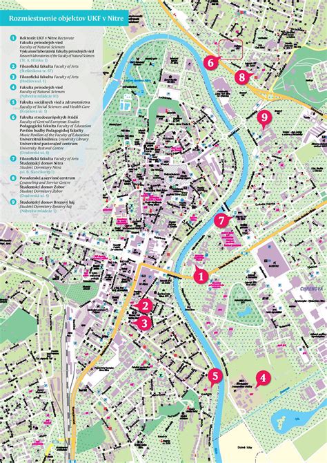 Mapa Bangkoku s vyznačenými hlavnými pamiatkami