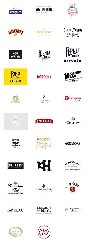 loga známych výrobcov alkoholu