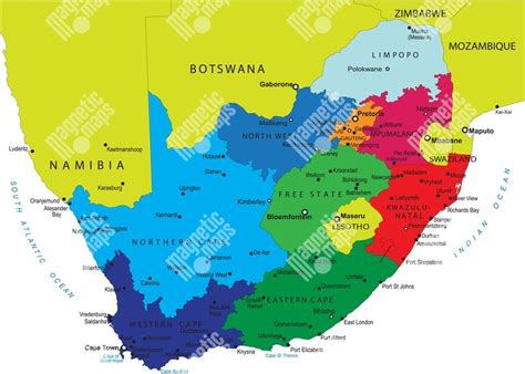 mapa vinárskych regiónov Južnej Afriky