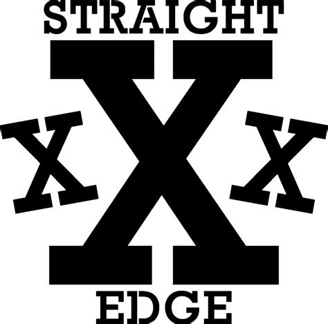 Symbol Straight Edge - písmeno X